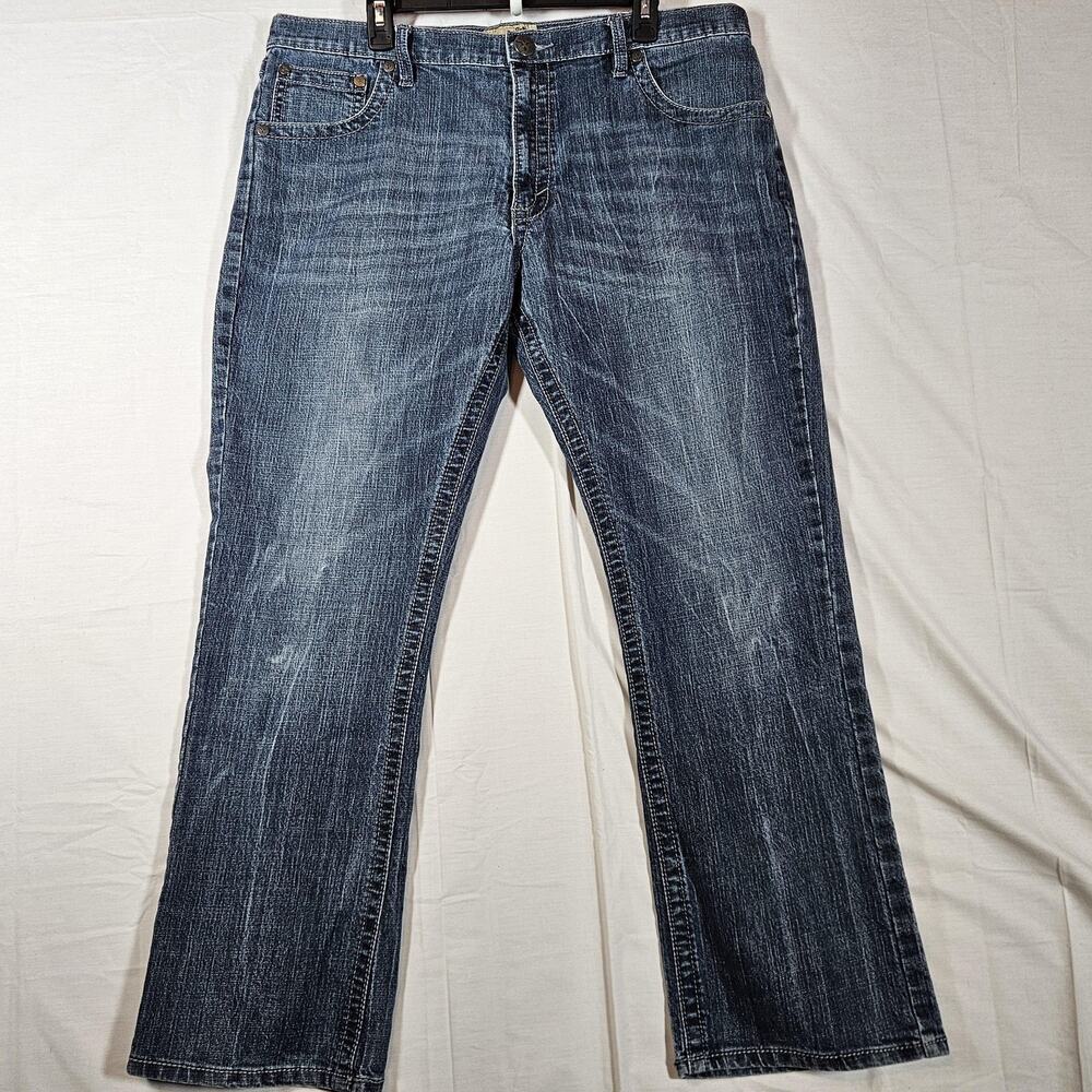 Wrangler 20X Jeans Mens 38x31* Blue Medium Wash Straight Stretch Denim Casual
